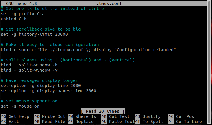 Nano editor